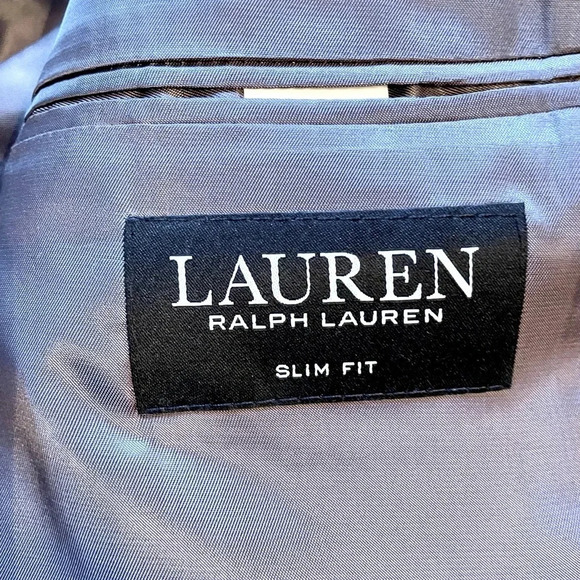 Lauren Ralph Lauren Black Label Blazer Jacket Men’s 46R Silk/Wool Houndstooth - Picture 7 of 8